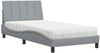 vidaXL Bett mit Matratze "Hanko" Hellgrau 100x200 cm Stoff 3310510 Bild 2