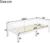 Flieks Einzelkinderbett Tagesbett 90x200 cm aus Kiefernholz, Sofabett mit 3-seitigem Schutzgitter, 14 Latten & Stauraumhöhe, Weiß Bild 5