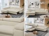 Mks Möbel 'Peter L-form' Ecksofa mit Bettfunktion, Bettkasten & einstellbaren Kopfstützen, Beige, Boucle, mit Topper, links Bild 2