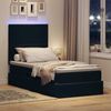 vidaXL LED-Speicherbett mit Matratze Schwarz 90 x 200 cm Samt 3372581 Bild 5