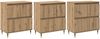 vidaXL Aufbewahrungsschrank 3 pcs Artisan-Eiche 60 x 35 x 70 cm 3394510 Bild 2