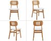 WAHSON OFFICE CHAIRS Esszimmerstuhl Rattansessel 2/4er Set, Küchenstuhl Bild 3