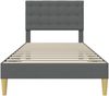 vidaXL Bettrahmen mit Kopfteil Dunkelgrau 90 x 190 cm Stoff 3414684 Bild 4