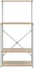 vidaXL Mikrowellenregal Weiß Eiche-Optik 60x39,6x123 cm Holzwerkstoff 288241 Bild 3