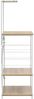 vidaXL Mikrowellenregal Weiß Eiche-Optik 60x39,6x123 cm Holzwerkstoff 288241 Bild 4