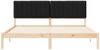 vidaXL Bettgestell mit gepolstertem Kopfteil Schwarz 180 x 200 cm 878031 Bild 4