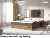 MEBLINI Boxspringbett LOFTY BOX 200x200 cm mit Bettkasten - H4/Braun Samt Polsterbett - Doppelbett mit Topper & Taschenfederkern-Matratze Bild 4