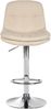 Barhocker MITUN - Stoff Creme 46x54x92 cm Silber | Barstuhl Höhenverstellbar Mit Lehne Drehbar Tresenhocker Tresenstuhl Kneipenhocker Kneipenstuhl Bild 3