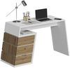 Schreibtisch Okaro Weiß/Eiche 105 x 50 cm mit 3 Schubladen Vicco Bild 5