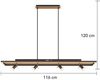 LED Pendelleuchte, Metall Holzoptik, Strahler schwenkbar Bild 5