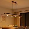 LED Pendelleuchte, Metall Holzoptik, Strahler schwenkbar Bild 2