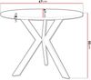 Runder Couchtisch Korku M6 (Farbe: Eiche Artisan / Schwarz) Bild 5