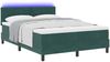 vidaXL LED Boxspringbett mit Kopfteil Dunkelgrün 140 x 200 cm Samt 3342725 Bild 3