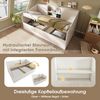 Odikalo Schlafsofa 90x200 140x190 Schlafcouch mit Bettkasten USB und Lattenrost, mit 2 Ablagen, großem Stauraum & USB/Type-C-Ladestation, Lattenrost inkl, platzsparendes Einzelbett (ohne Matratze) Bild 4