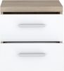 Nachtkommode >WINNIE< 2 Schubladen, Sonoma Eiche Dekor / weiss - 37,6x38,6x34,7cm (BxHxT) Bild 4