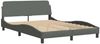 vidaXL Bettgestell Dover Dunkelgrau 135x190 cm Stoff 373326 Bild 3