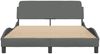 vidaXL Bettgestell Dover Dunkelgrau 135x190 cm Stoff 373326 Bild 4