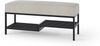 AX LIVING Sitzbank mit Schuhablage Shelie 80 cm – Beige, Schwarz-Metallgestell Bild 3