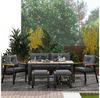 KLAM HOME Gartenlounge-Set Garten-Essgruppe mit Sesseln und abnehmbarem Servierwagen, (Gartenmöbel mit abnehmbarer und waschbarer für 6–7 Personen), geeignet für Gärten, Schwimmbäder und andere Außenbereiche Bild 2