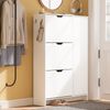 SoBuy FSR220-W Schuhschrank, Spanplatte, Melamin, Weiß, 84 x 121 x 24 cm Bild 2