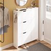 SoBuy FSR220-W Schuhschrank, Spanplatte, Melamin, Weiß, 84 x 121 x 24 cm Bild 4