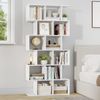 Bücherregal mit 6 Ebenen, Bücherschrank mit 12 Fächern, Büroregal, Ausstellungsregal, Bücherschrank Standregal, für Wohnzimmer, Schlafzimmer, Büro, Moderner, 29 x 78,6 x 188,4 cm, Weiß Bild 3
