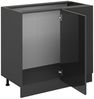 Eckunterschrank R-Line Anthrazit Hochglanz 86 cm ohne Arbeitsplatte Vicco Bild 3