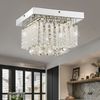LED Deckenlampe, Chrom, Glasstäbe, Kristalle, quadratisch Bild 3