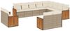 vidaXL 12-tlg. Garten-Sofagarnitur mit Kissen Beige Poly Rattan 3228193 Bild 2