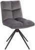 HOME DELUXE Esszimmerstuhl drehbar Samt NODA – 8er Set Hellgrau Bild 3