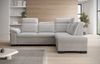 Ecksofa Duarte, Eckcouch L-Form, L-Sofa mit Schlaffunktion und Bettkasten, Sofa Rechts, Sofa Cord-Stoff, 262 x 103 x 170 cm, Grau Bild 2