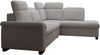 Ecksofa Duarte, Eckcouch L-Form, L-Sofa mit Schlaffunktion und Bettkasten, Sofa Rechts, Sofa Cord-Stoff, 262 x 103 x 170 cm, Grau Bild 4