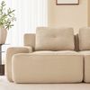 Flieks 4-Sitzer Sofa, Modular L-Form Schlafsofa, Tiefsofa mit Ottoman & 4 Kissen, Cord, Beige Bild 5