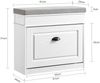 SoBuy FSR82-K-WG Schuhbank, Spanplatte, Lackiert, Weiß, 61 x 51 x 24 cm Bild 3