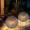 LED Solar-Steckleuchte, Kugel, antik-gold, D 26 cm Bild 3