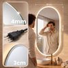CLP Badspiegel oval rahmenloser Wandspiegel dimmbar mit LED-Beleuchtung Barbora,60x100 cm Bild 2