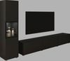 INOSIGN Wohnwand BERLIN I, (Komplett-Set, 2-St), moderne grifflose Mediawand Breite 220 cm, Vitrine mit Verglasung Bild 2