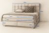 A&J MöbelLand Boxspringbett VERONA 160 x 200 cm mit zwei 7-Zonen-Taschenfederkernmatratzen und gepolstertem Kopfteil. Farbe: Dunkelgrau Bild 4