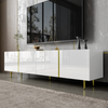 Merax Hochglanz-TV-Schrank mit vier Türen, modern und schlicht, in Weiß Bild 5