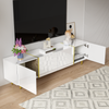 Merax Hochglanz-TV-Schrank mit vier Türen, modern und schlicht, in Weiß Bild 2