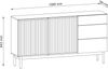 AX LIVING Kommode mit Schubladen Santarco K2T3S – 159cm, Eiche Cremona Bild 3