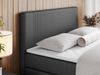 Boxspringbett KING DOREN, mit zwei Bettkästen und einer Multipocket-Matratze - 120x200 - Dunkelgrau Kunstleder - H4 Bild 3