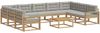 vidaXL Outdoor-Sofagarnitur mit Kissen 10 pcs Weiß und Hellgrau 3387075 Bild 2