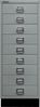 Bisley MultiDrawer™, 39er Serie mit Sockel, DIN A3, 9 Schubladen, Farbe silber Bild 3