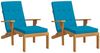 vidaXL '361988' Liegestuhl-Auflagen 2 Stk. Oxford-Gewebe, hellblau, 180 x 55 x 7 cm Bild 3