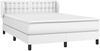 vidaXL Boxspringbett mit Matratze Weiß 140x190 cm Kunstleder 3127308 Bild 3