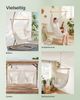 SONGMICS Hängesessel, Hängeschaukel, Hängestuhl mit 2 Kissen, Metallkette, bis 150 kg belastbar, Indoor und Outdoor, Wohnzimmer, Schlafzimmer, cremeweiß GDC187M01 Bild 5