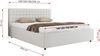Polsterbett mit Holzlattenrost Doppelbett PAVO CLASSIC, hohe Kopfteil, Bettkasten mit Gasdruckfeder Pocket Matratze - 160 x 200 cm - Weiß Kunstleder - VIRE LUX Bild 4