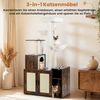 Kratzbaum mit Verstecker Katzenklo & 2 Hängematten & Aussichtsplattform Katzenbaum Braun Bild 5