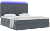 vidaXL LED-Speicherbett mit Matratze Dunkelgrau 160 x 200 cm Samt 3372616 Bild 3